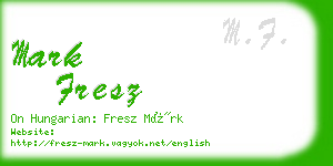 mark fresz business card